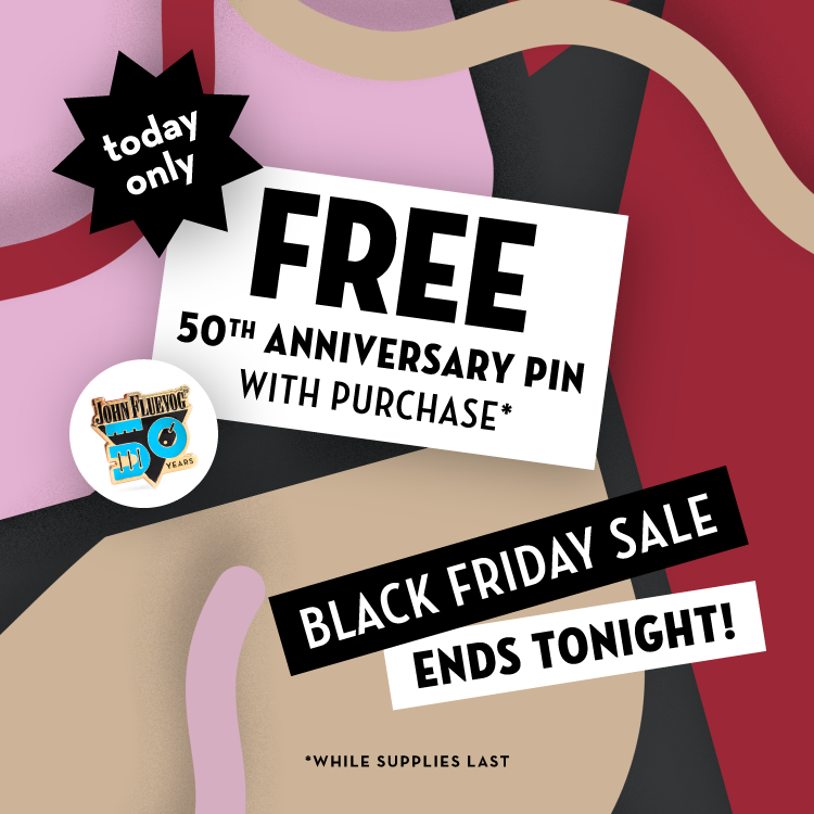 Free 50th Anniversary Pin with shoe or bag purchase on Monday, Nov. 30