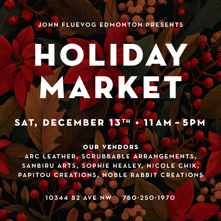 Holiday Market at Fluevog Edmonton on December 13th