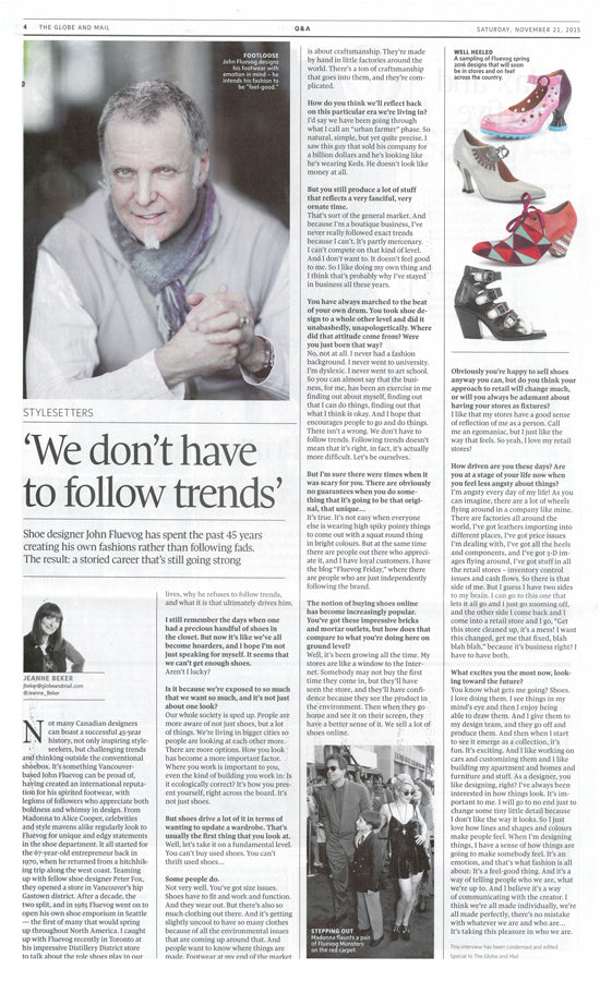 Globe and Mail   November 2015