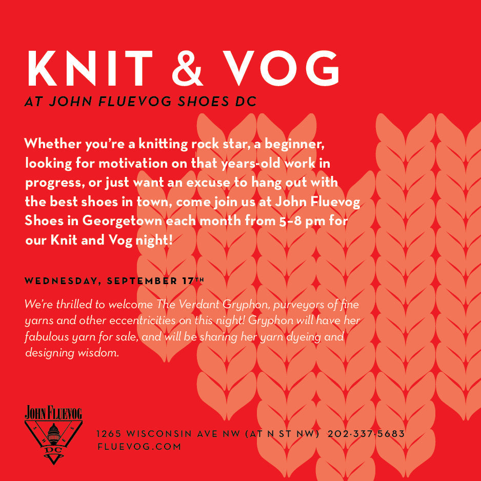 Knit and Vog at Fluevog DC