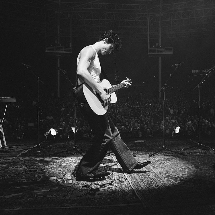 Shawn Mendes en tournée avec des bottes Swordfish sur mesure