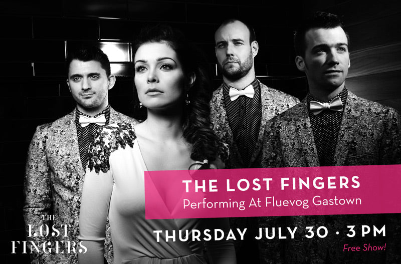 The Lost Fingers performing at Fluevog Gastown
