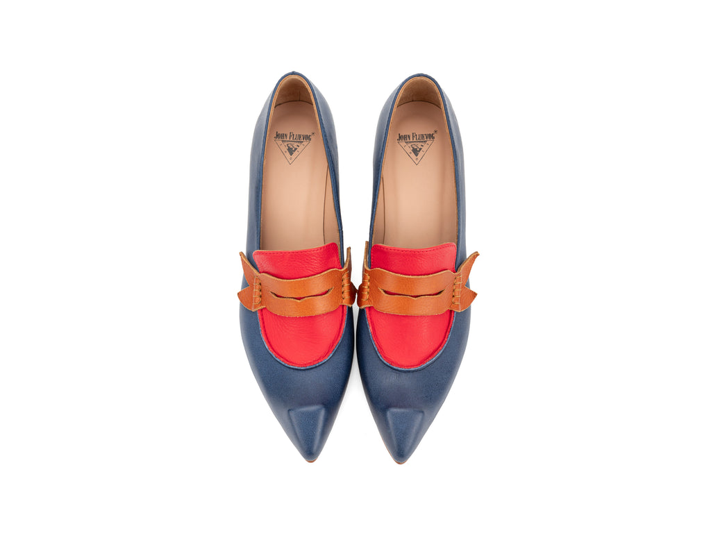 Adri - Navy/Red/Brown