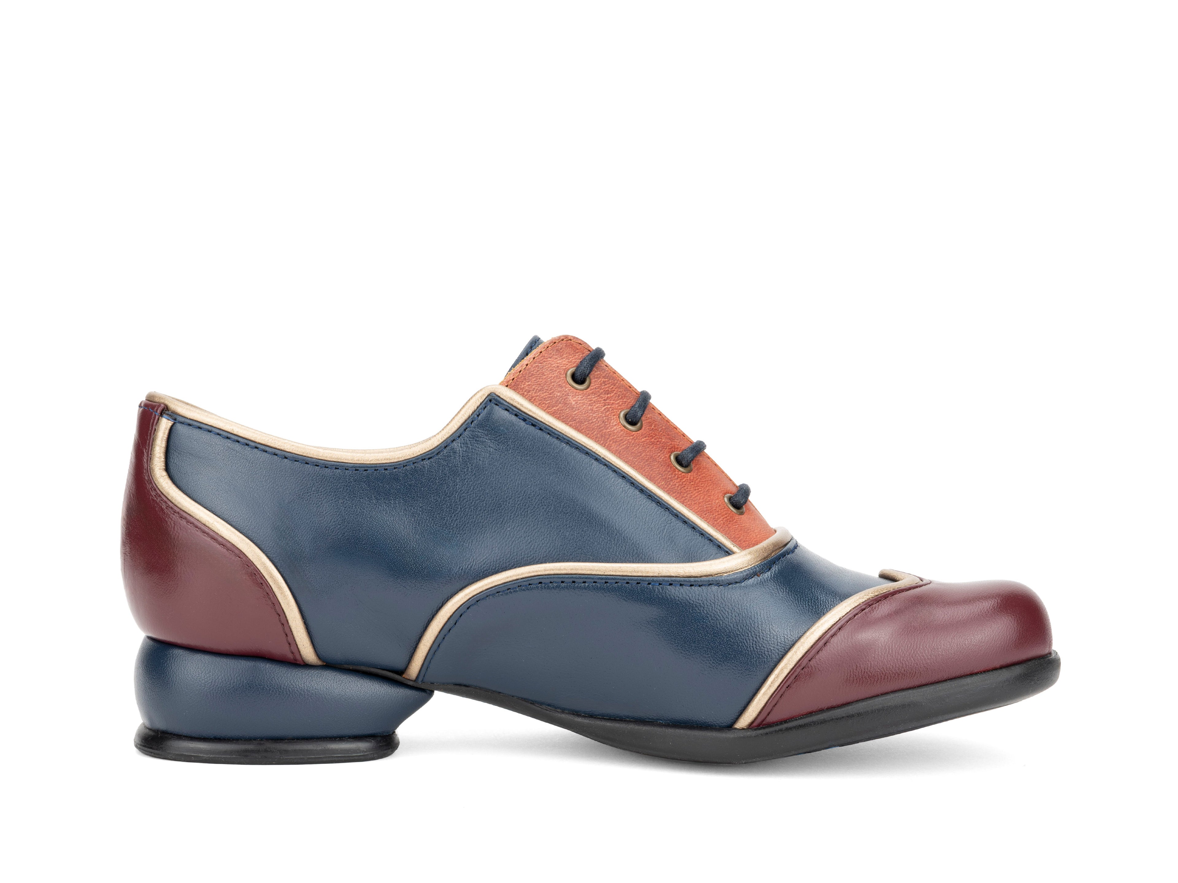 Martha - Navy/Brown/Burgundy