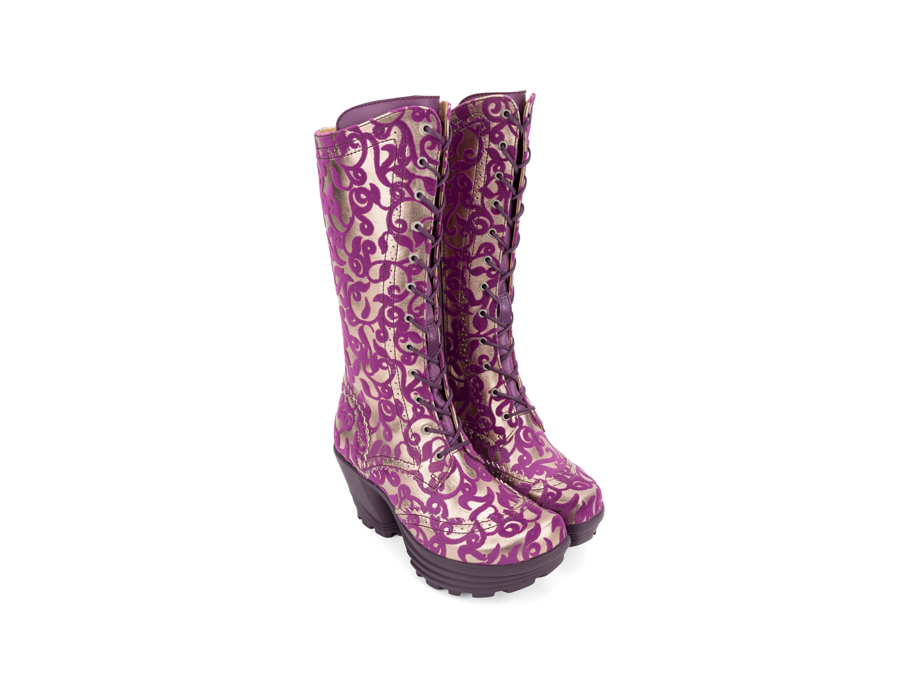 Melody - Gold/Purple Flocked