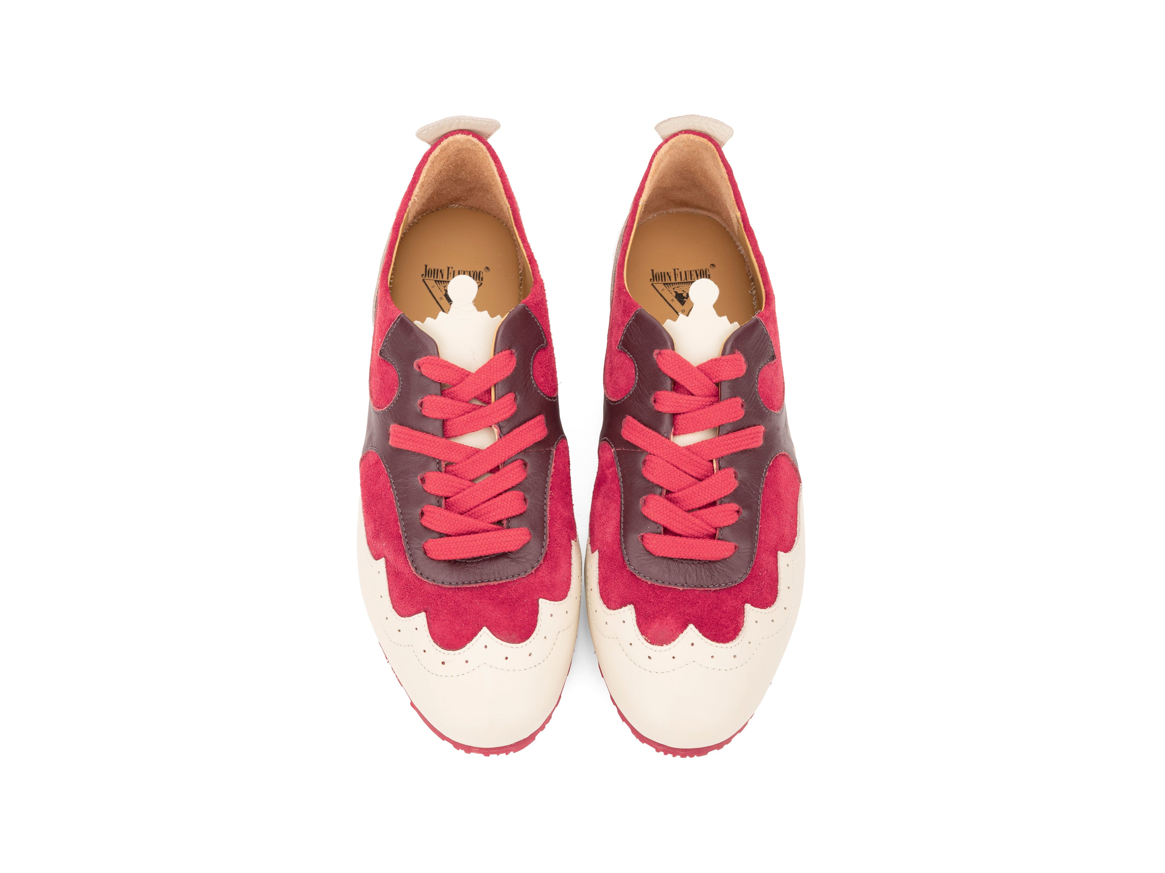 beige,red - Top View