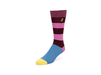 Brisbane Vog Socks - Burgundy/Pink/Blue