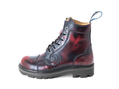 Derby Swirl (6 Eye) - Burgundy Rub Off