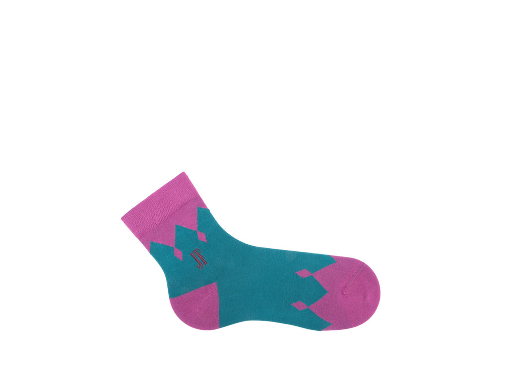 teal_purple - Right Sock