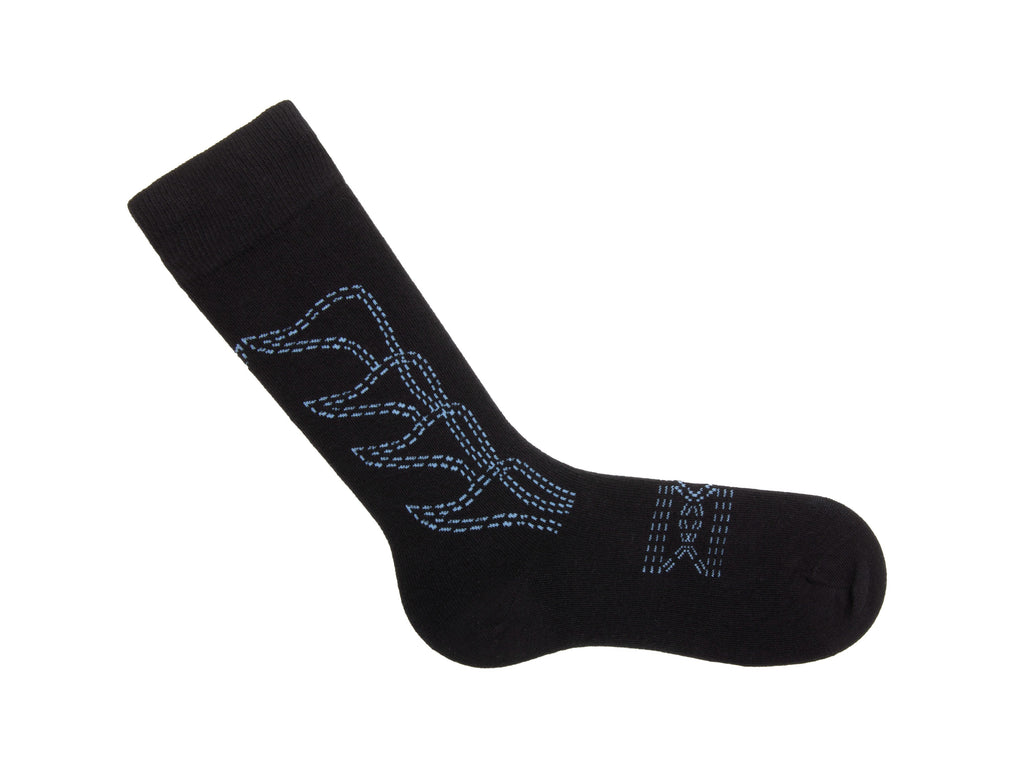 black_blue - Right Sock
