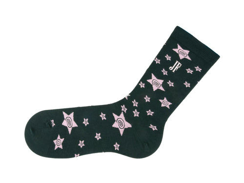 green_pink - Left Sock