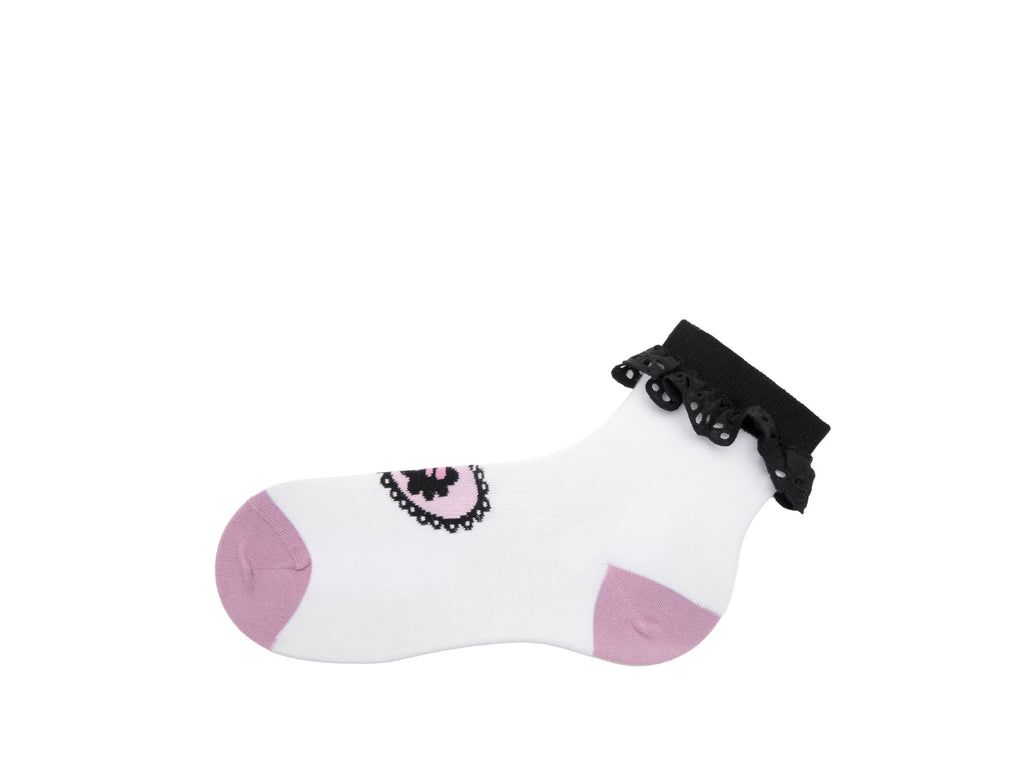 cream_pink - Left Sock