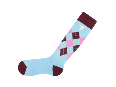Maisey Vog Socks - Blue/Burgundy/Pink