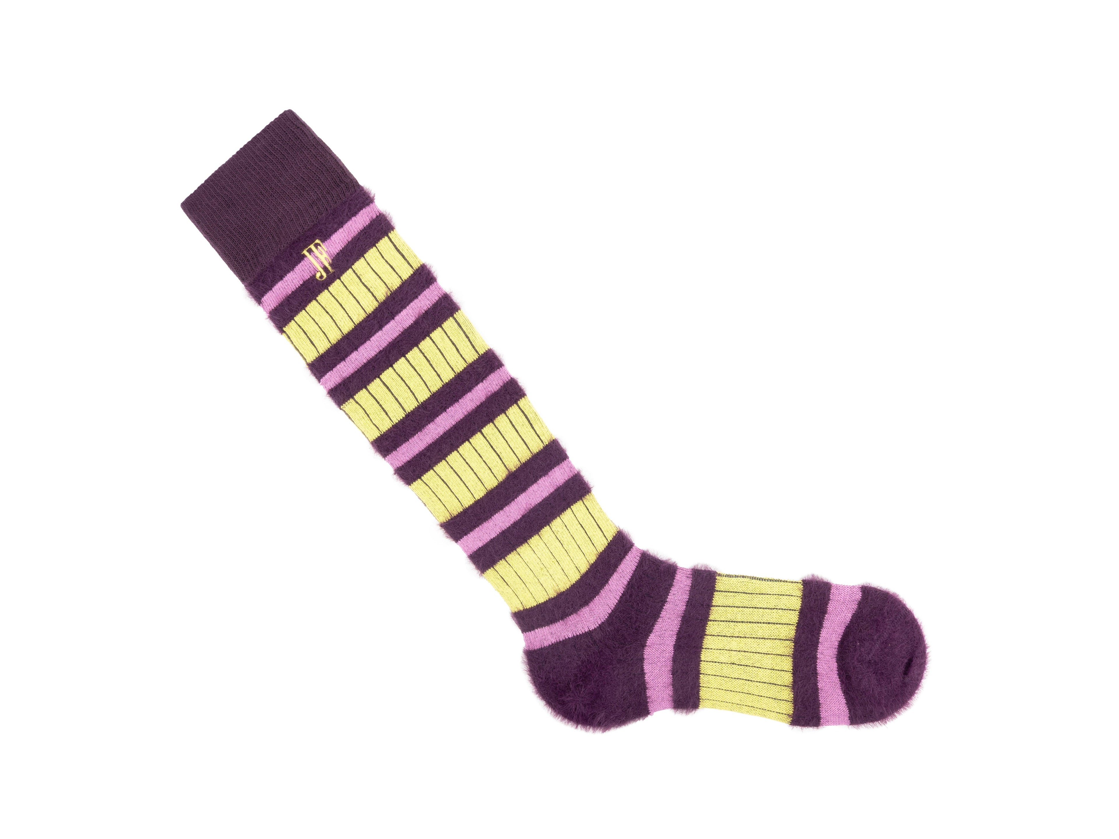 green_burgundy - Right Sock