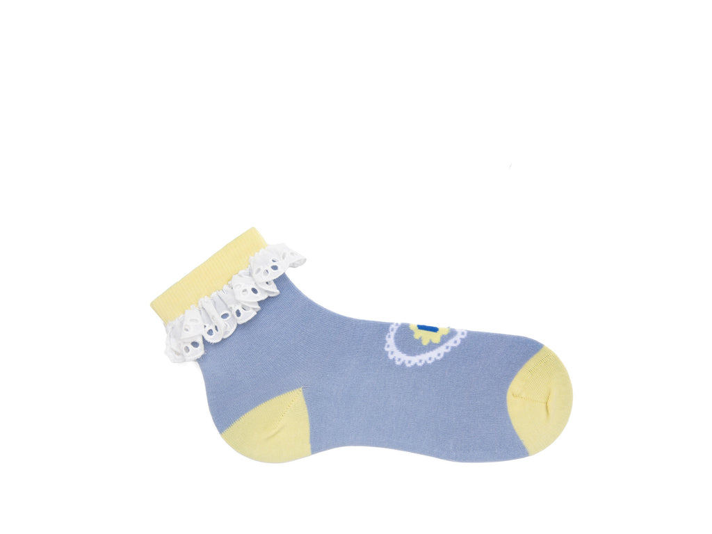 light_blue_yellow - Right Sock