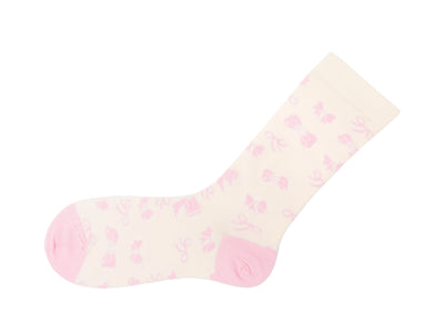 Boopy Vog Socks - Cream/Pink