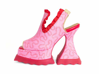 Ruffle Lady Miss - Pink/Red Dash