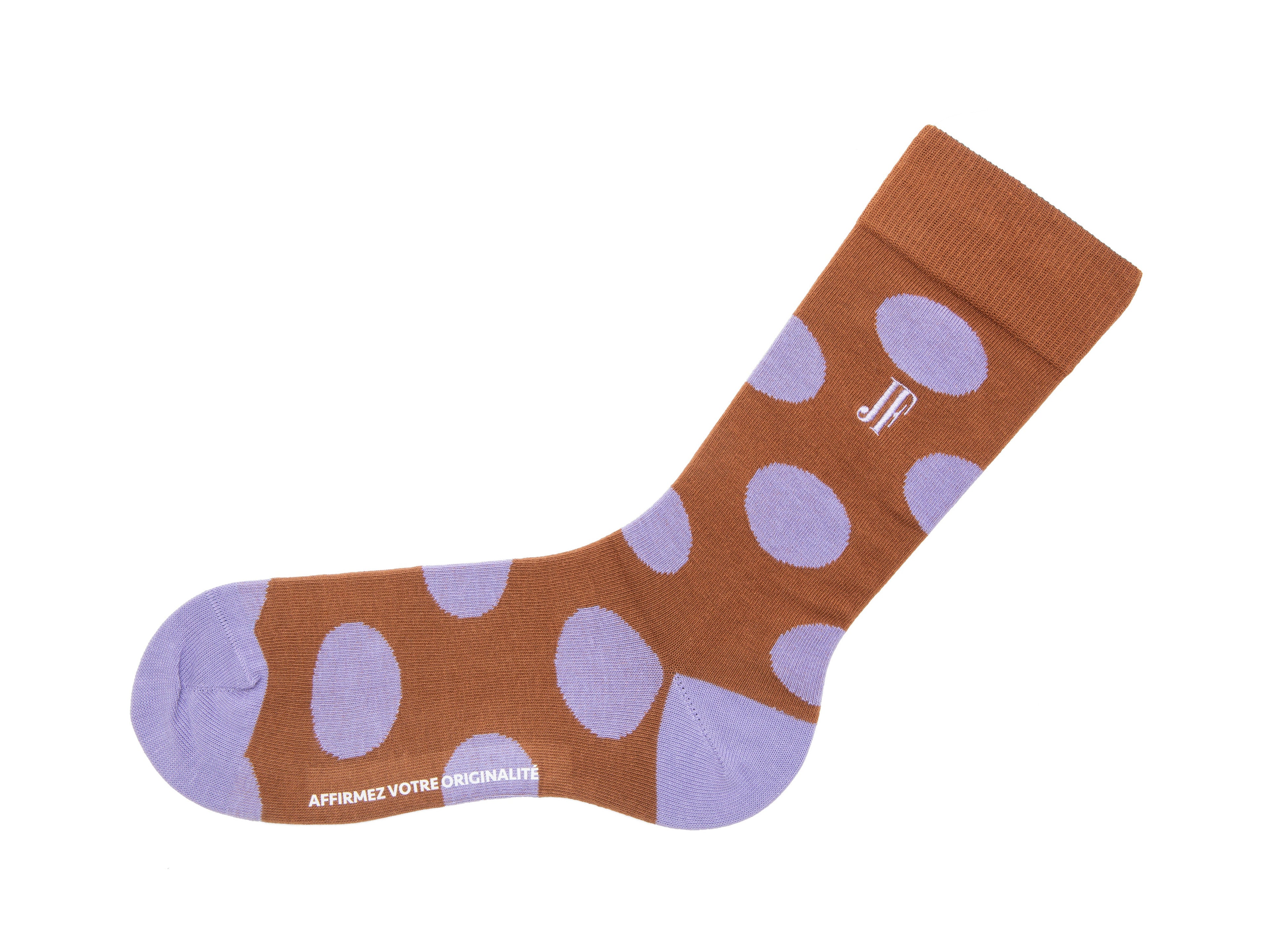 brown_purple - Left Sock