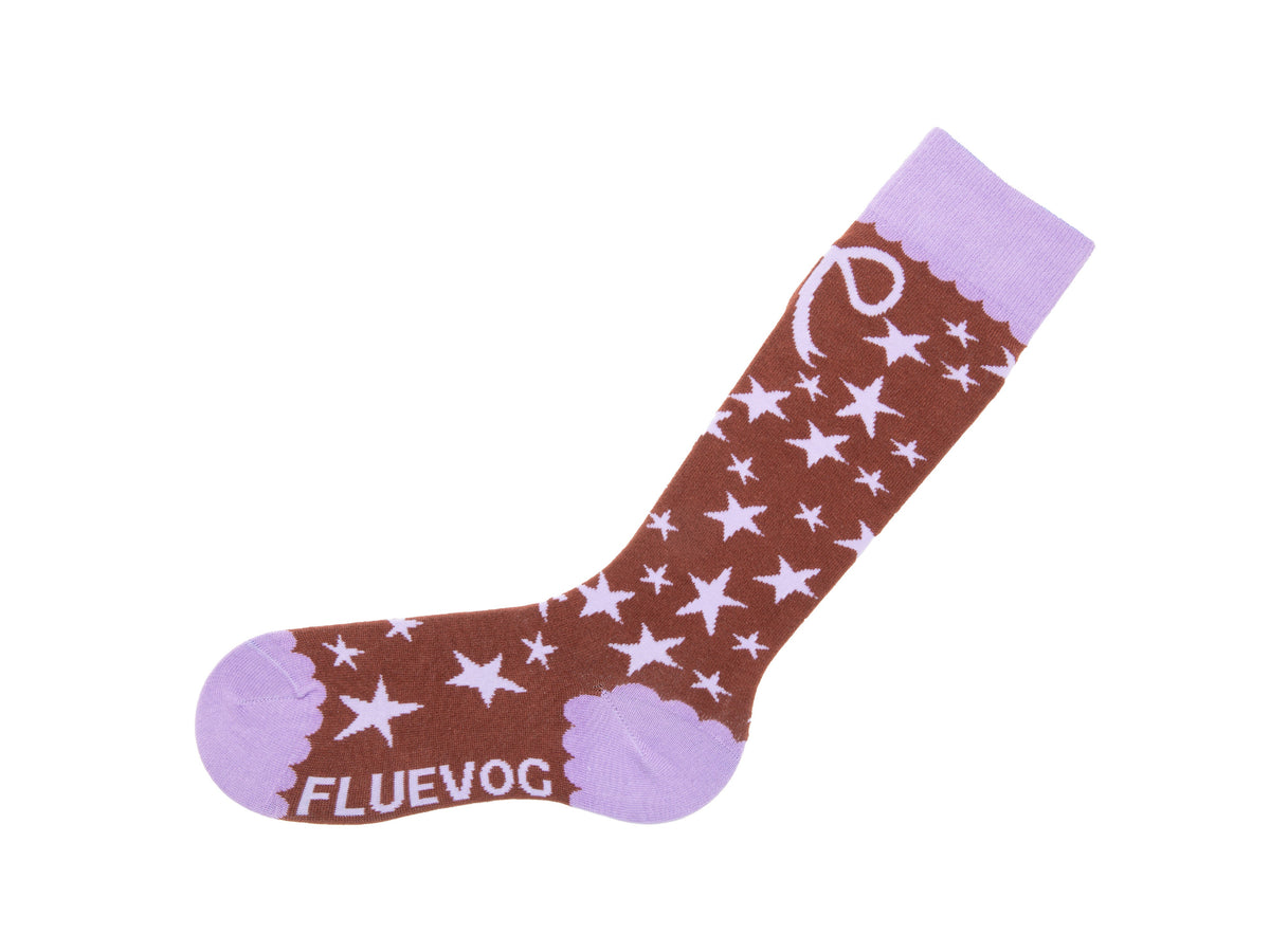 brown_purple - Left Sock