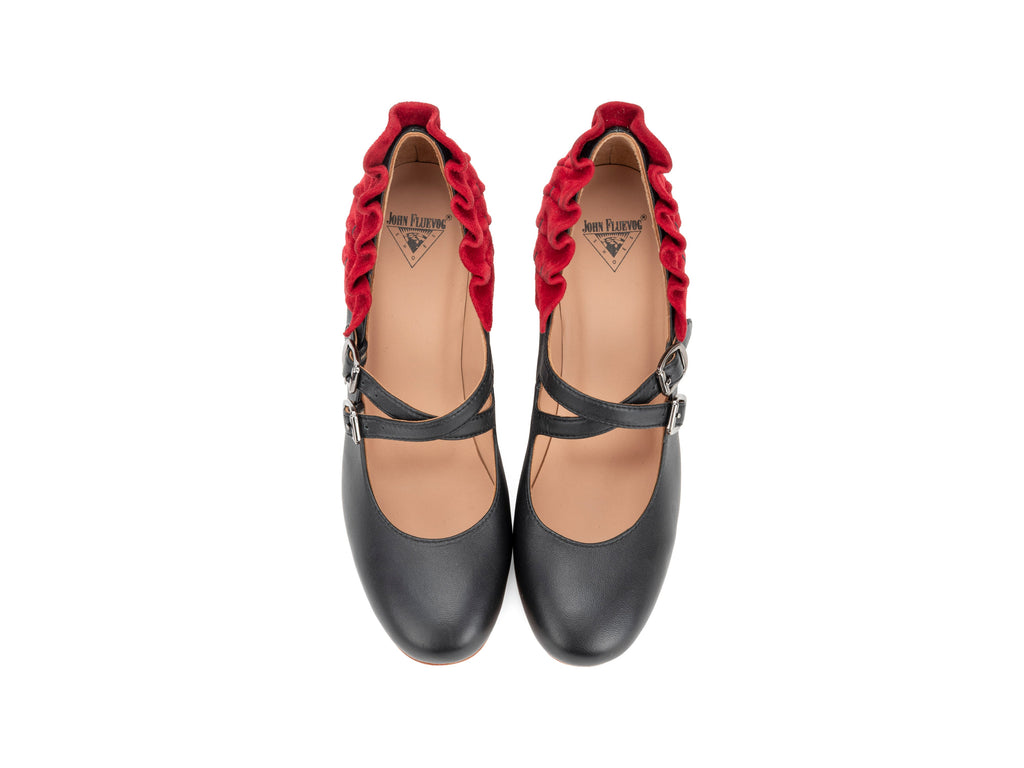 black,red - Top View