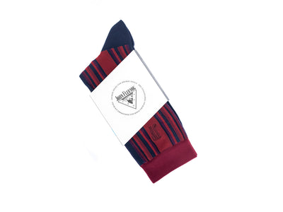 Stripe Vog Socks - Red/Navy