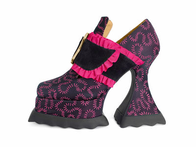 Ruffle Elektra - Black/Pink Dash