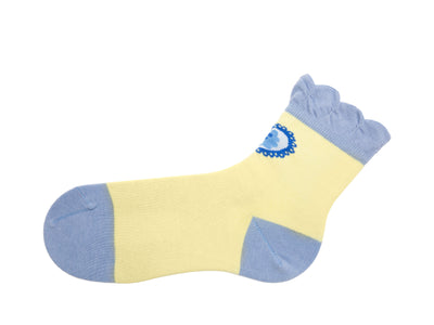 Jonesy Vog Socks - Pastel Yellow/Blue
