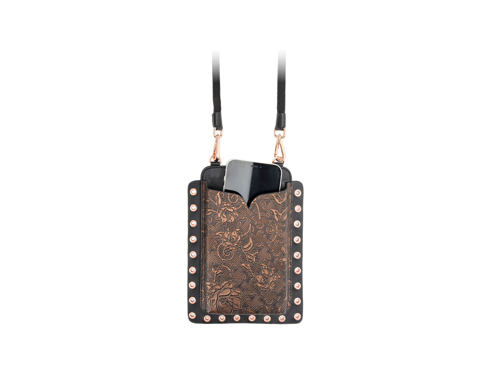 copper_emboss - Alternate Main View with Phone indicating size