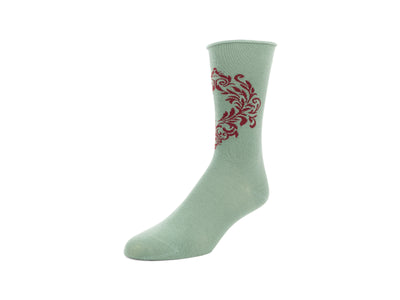 Poppy Vog Socks - Green/Burgundy
