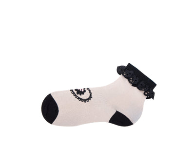 Ashley Lynn Vog Socks - Beige/Black