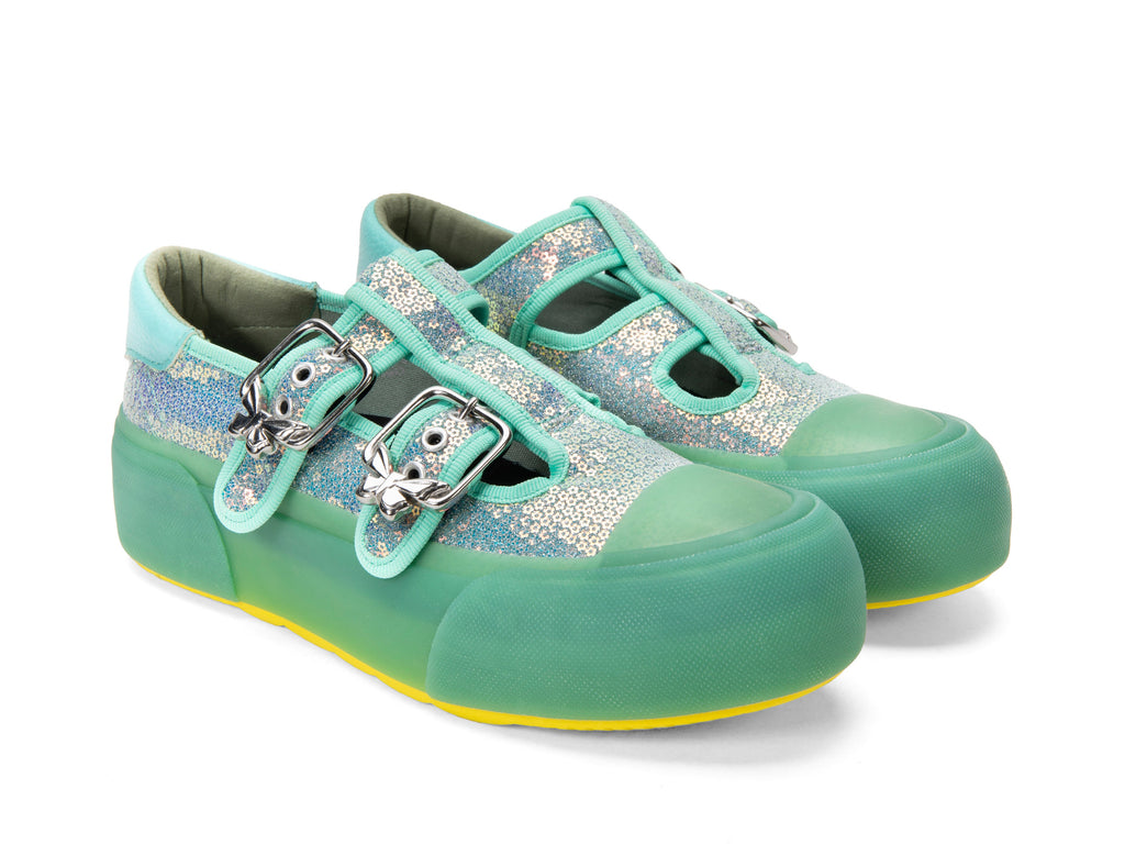 green_sequin_vegan - Quarter View