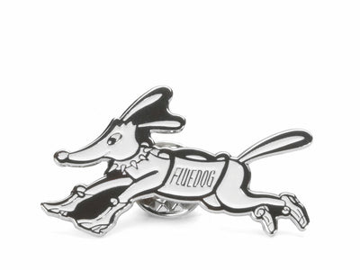 Freddy the Fluedog Pin - Silver/White