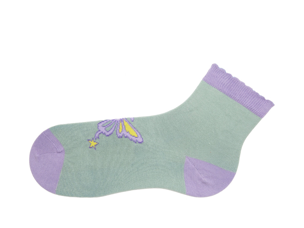 sage_purple - Left Sock