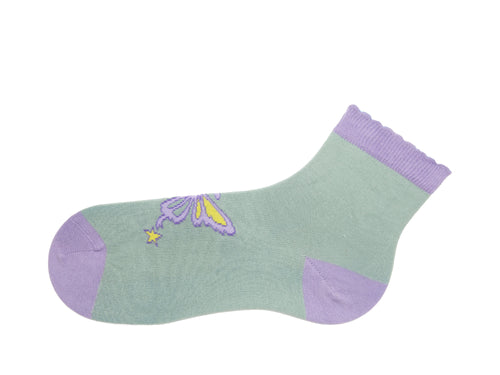 sage_purple - Left Sock