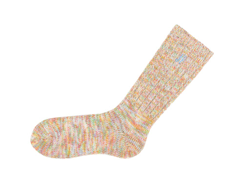 white_multi - Left Sock
