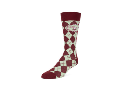 Eleven Vog Socks - Burgundy/Light Green