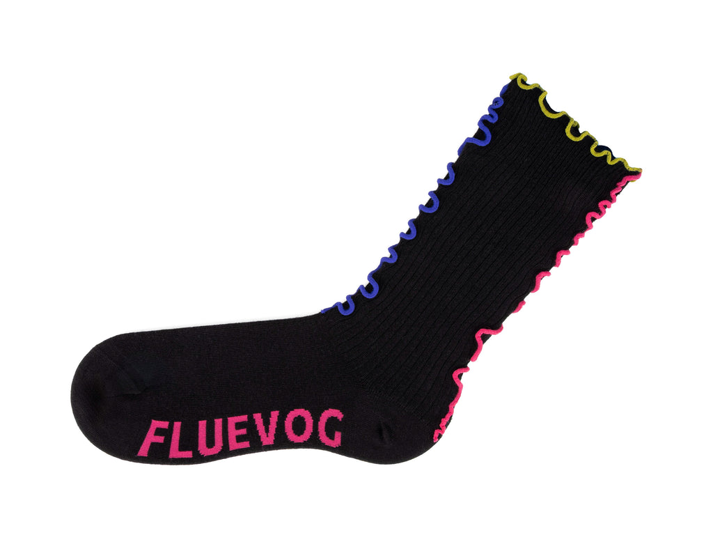 black,green,purple - Left Sock of Black Sock