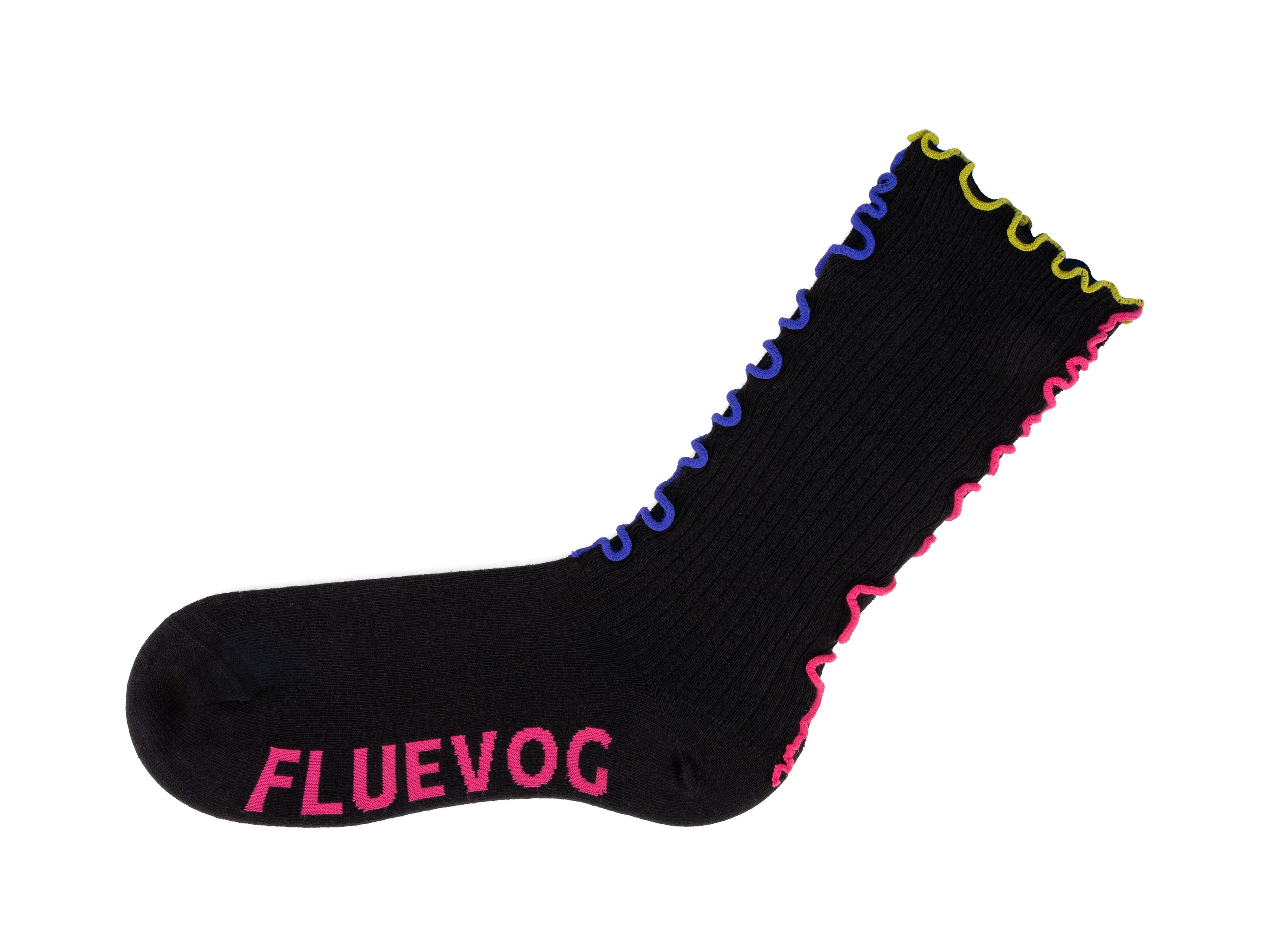 black,green,purple - Left Sock of Black Sock