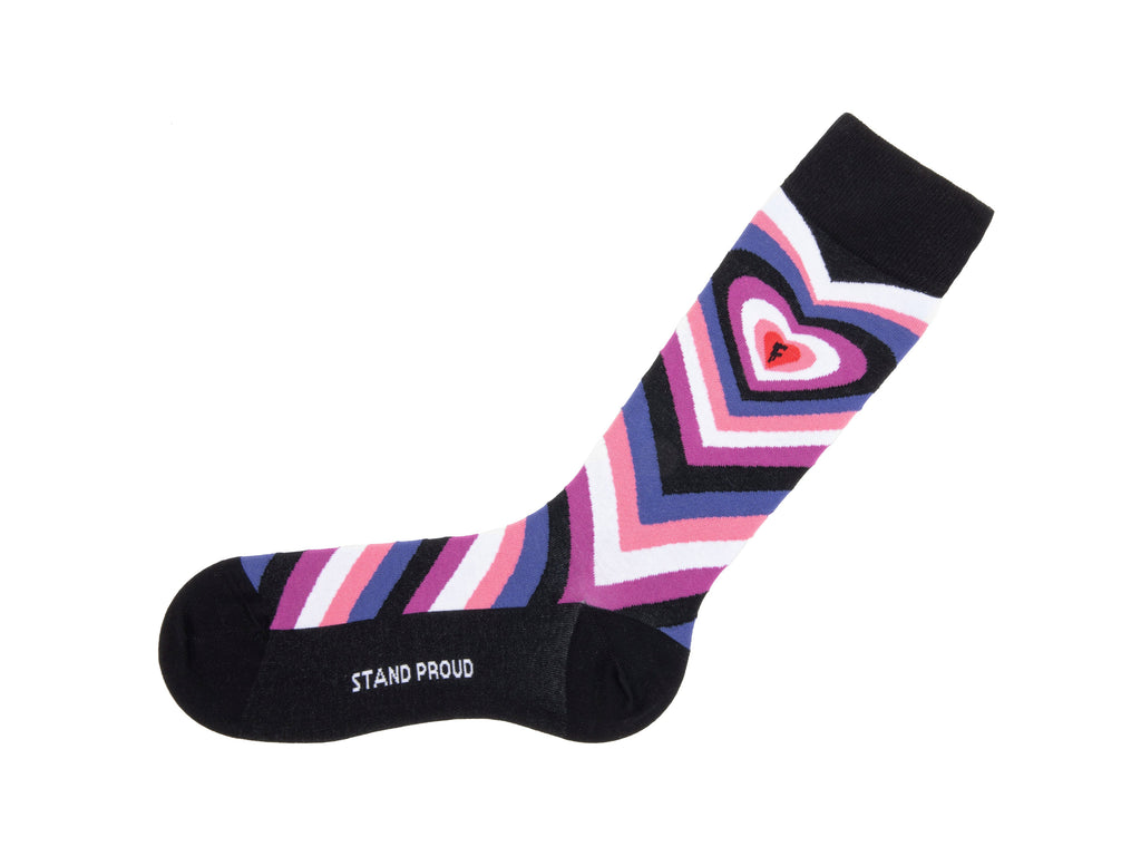 black_purple - Left Sock
