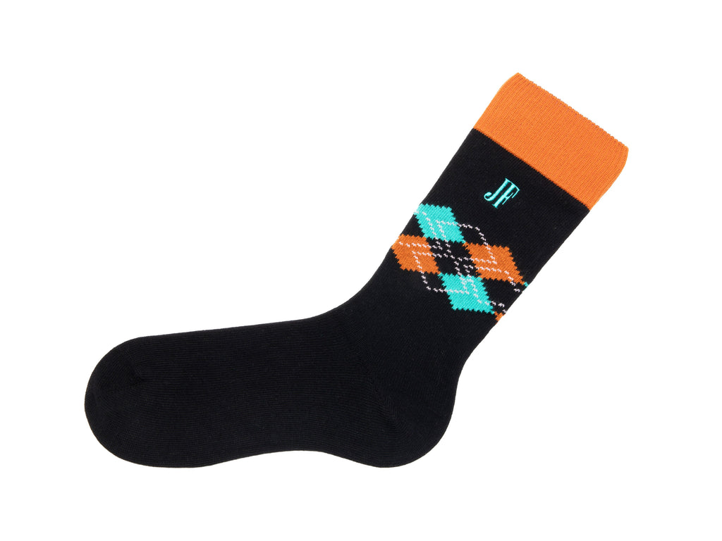 black_turquoise - Left Sock