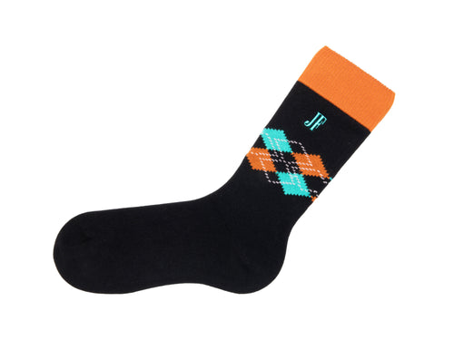 black_turquoise - Left Sock