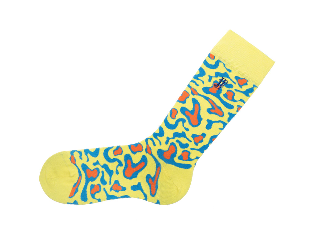 yellow_blue - Left Sock