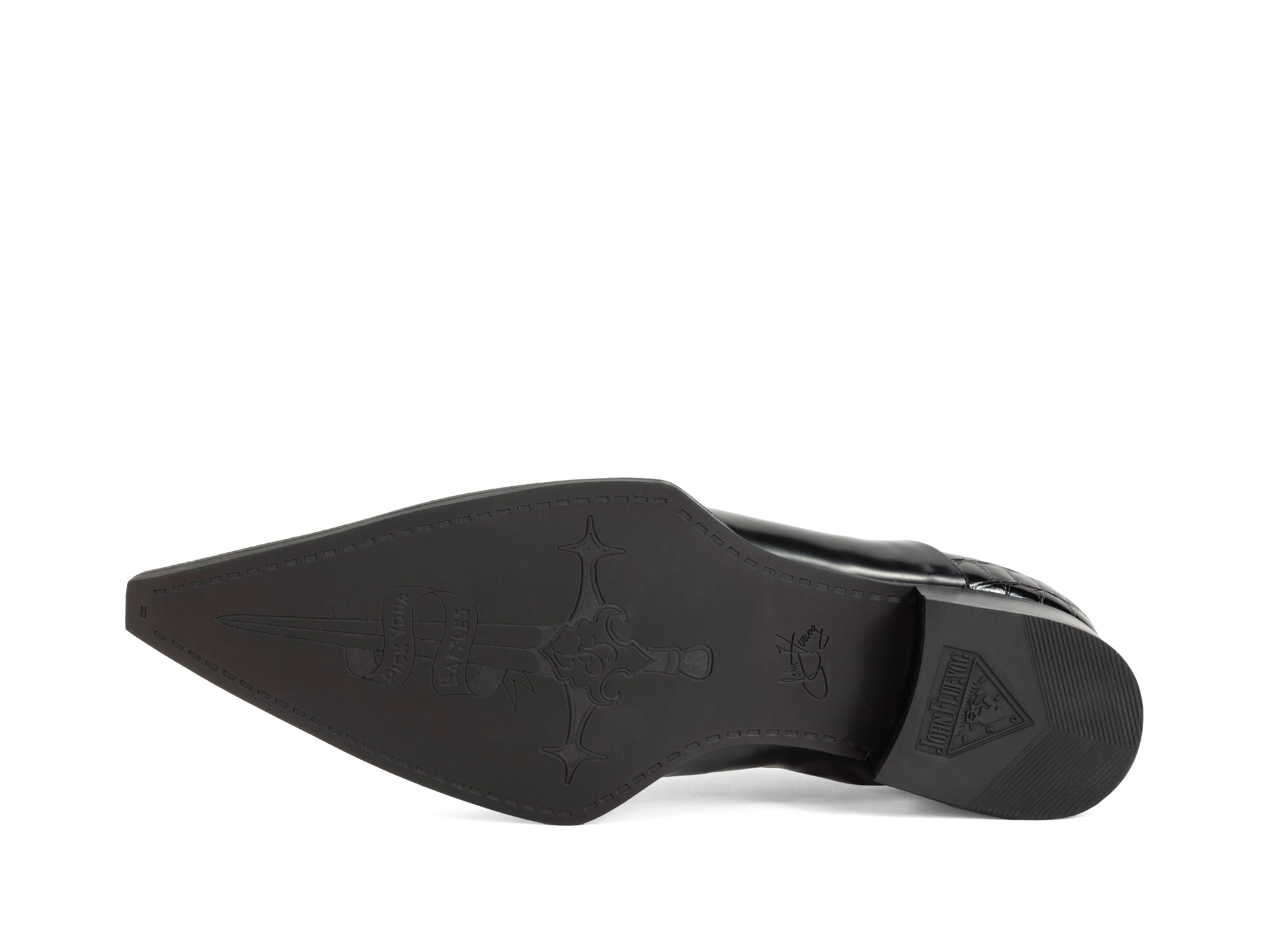 black_teal_brush_off - Sole View