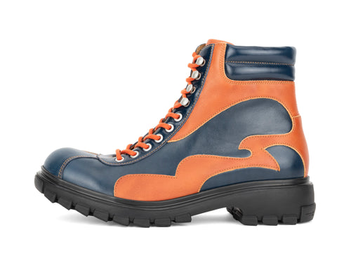 brown,orange,blue - Profile Outside View