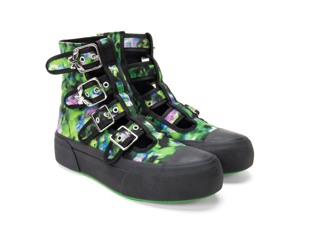 green_purple_tie-dye_vegan - Quarter View