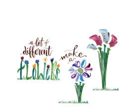 Many Different Flowers Make a Bouquet