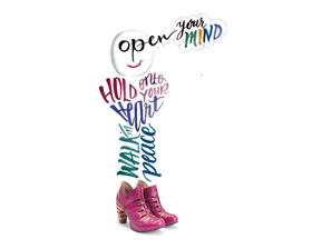 Open mind, heart, walk in peace