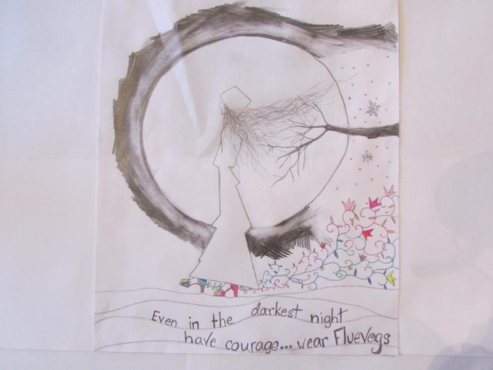 Even in the darkest night have courage . . . wear fluevogs
