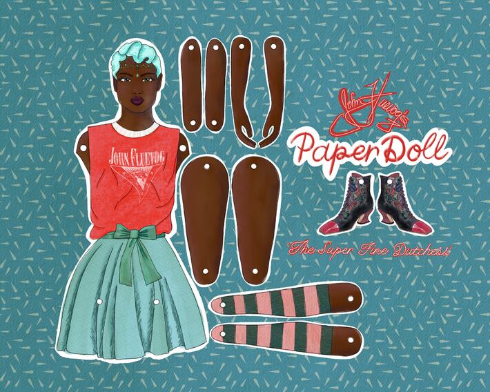 The Superfine Dutchess Articulated Paper Doll - The Turquoise Edition