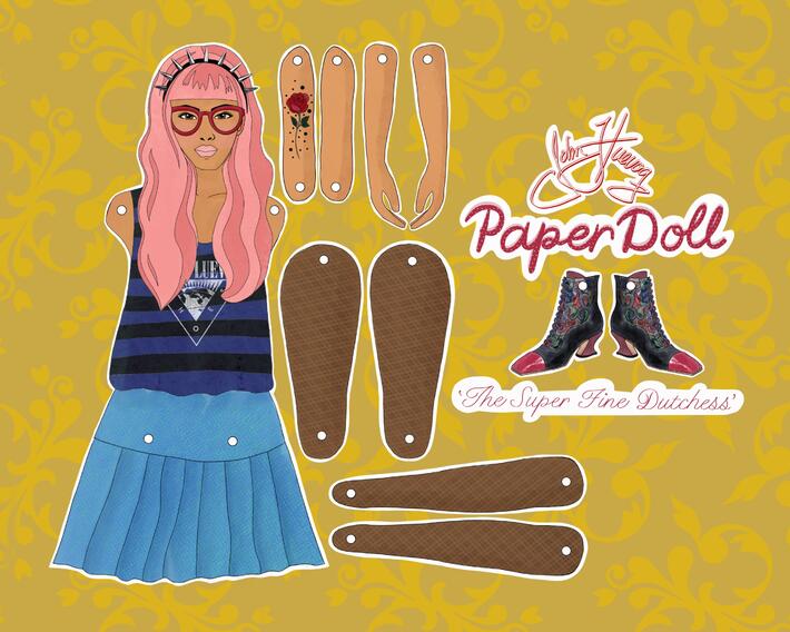 Fluevog’s Superfine Dutchess Articulated Doll - The Mustard Edition